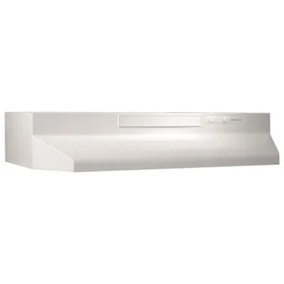 Broan 30" Under Cabinet Range Hood (BU230WW) - White on White