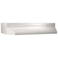 Broan 30" Under Cabinet Range Hood (BU230WW) - White on White