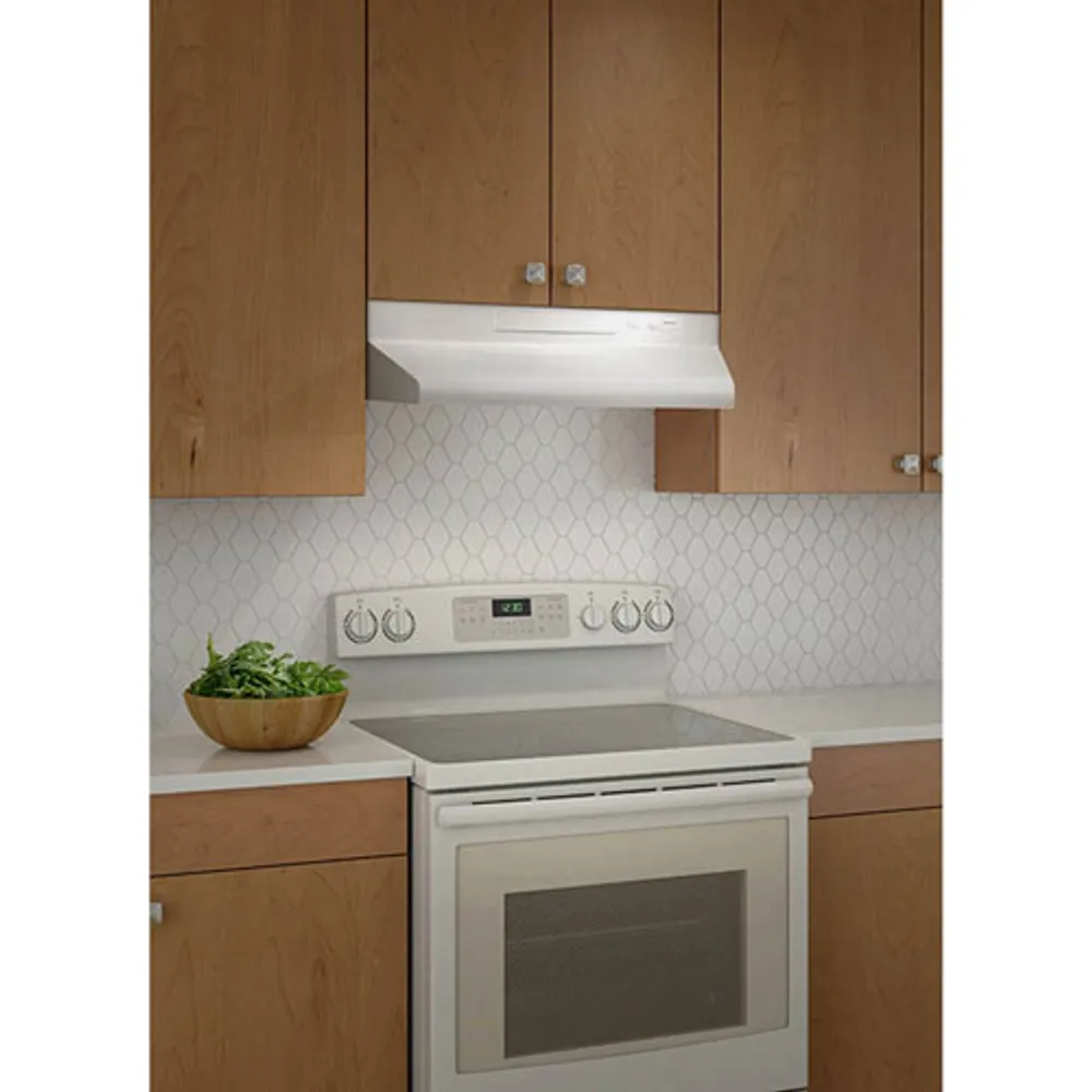 Broan 30" Under Cabinet Range Hood (BU230WW) - White on White