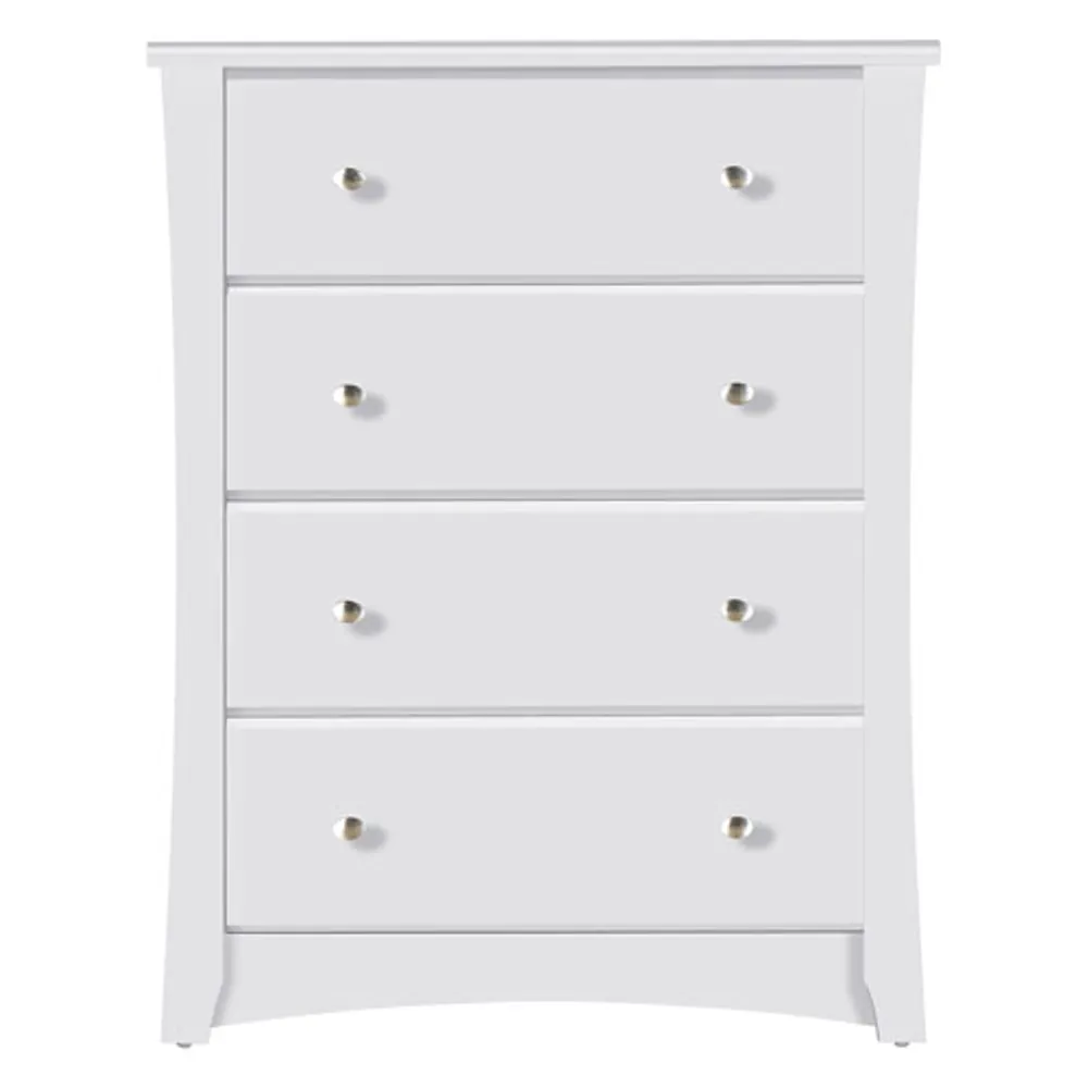 Storkcraft Crescent 4-Drawer Chest-White