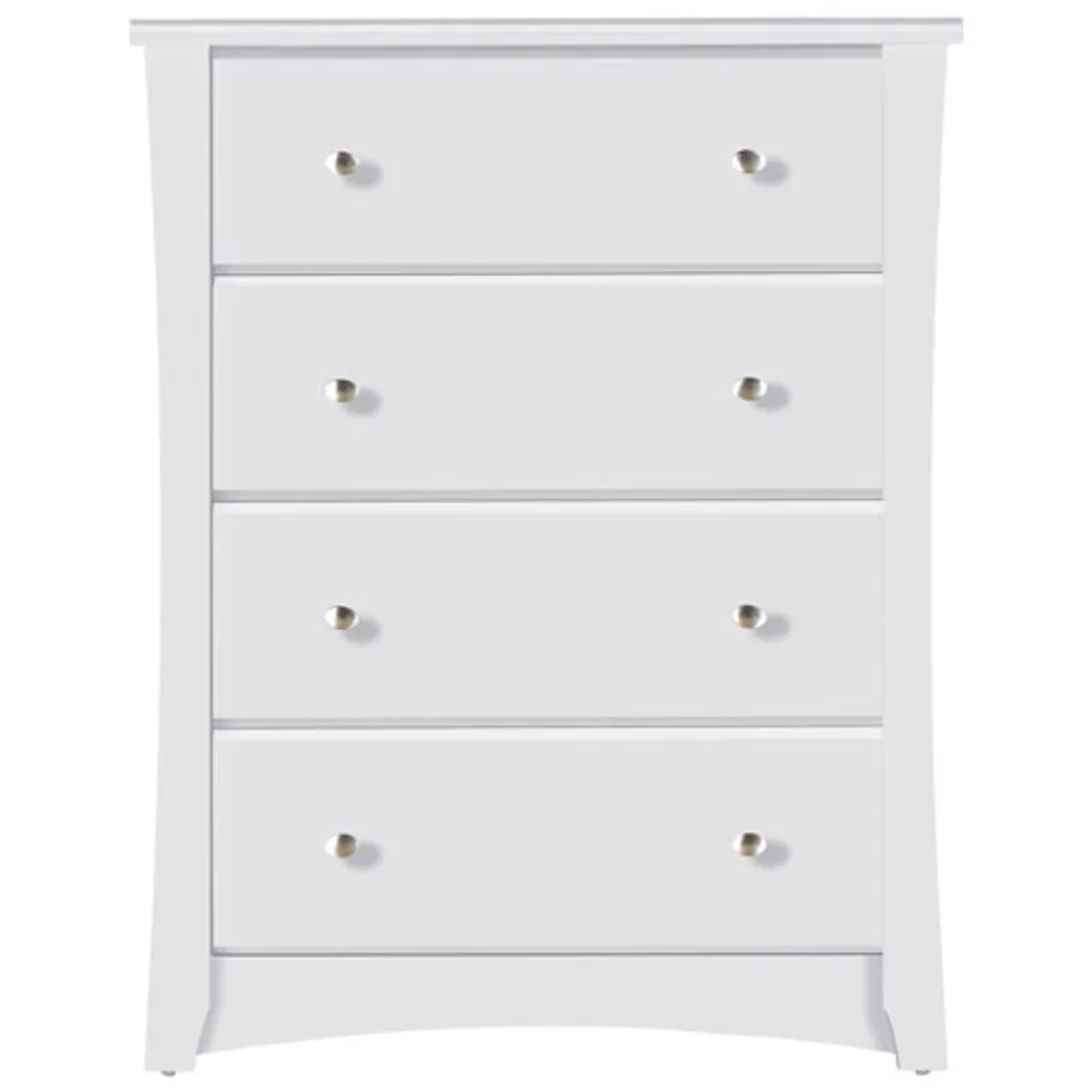 Storkcraft Crescent 4-Drawer Chest-White