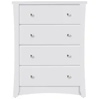 Storkcraft Crescent 4-Drawer Chest-White