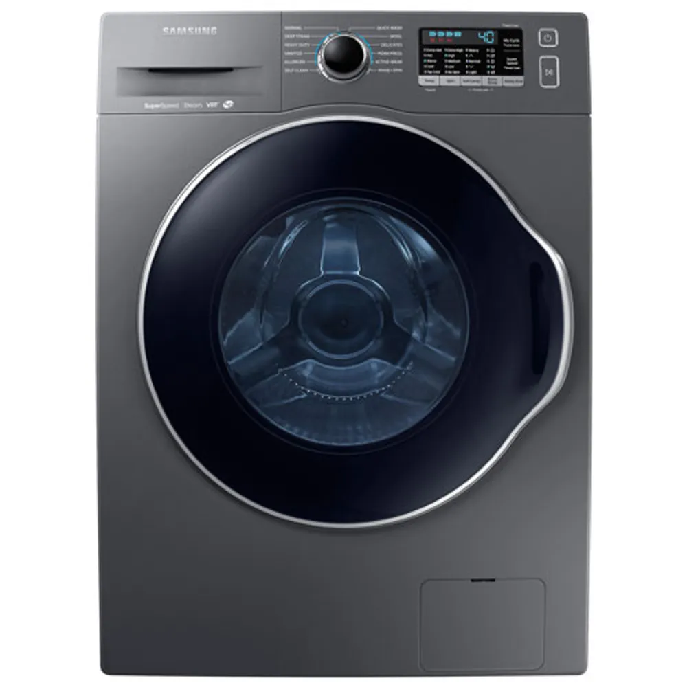 Samsung 2.6 Cu. Ft. High Efficiency SuperSpeed Front Load Steam Washer (WW22K6800AX/a2) - Inox Grey