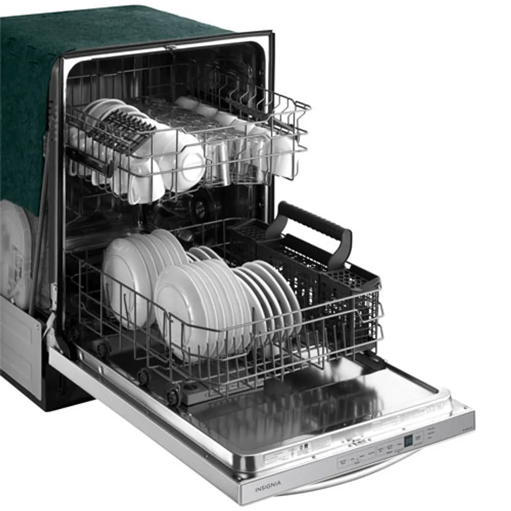 Insignia 24" 51dB Built-In Dishwasher w/ Stainless Steel Tub (NS-DWH1SS9) - Stainless - Only at Best Buy