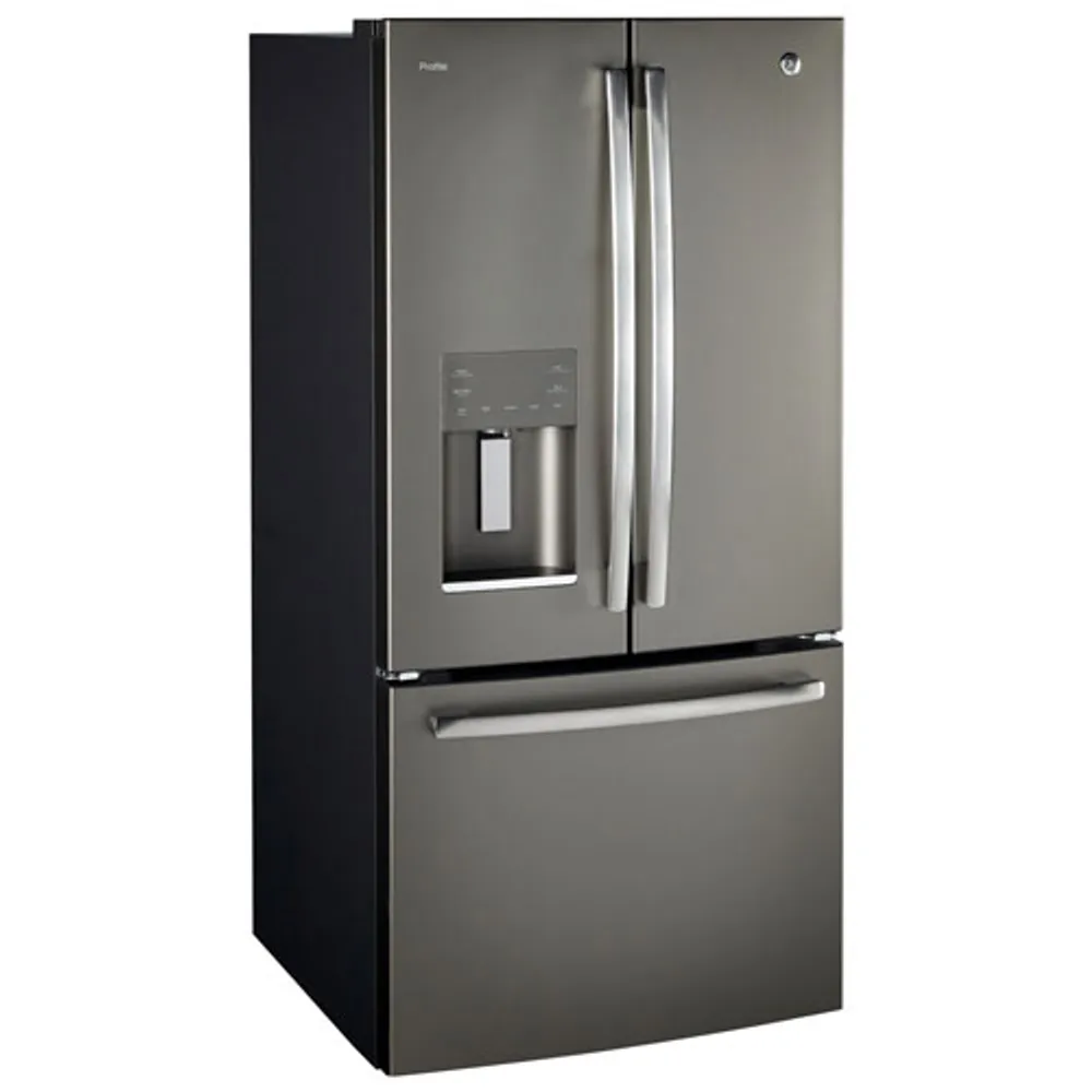 GE Profile 33" 23.8 Cu. Ft. French Door Refrigerator with LED Lighting (PFE24HMLKES) - Slate