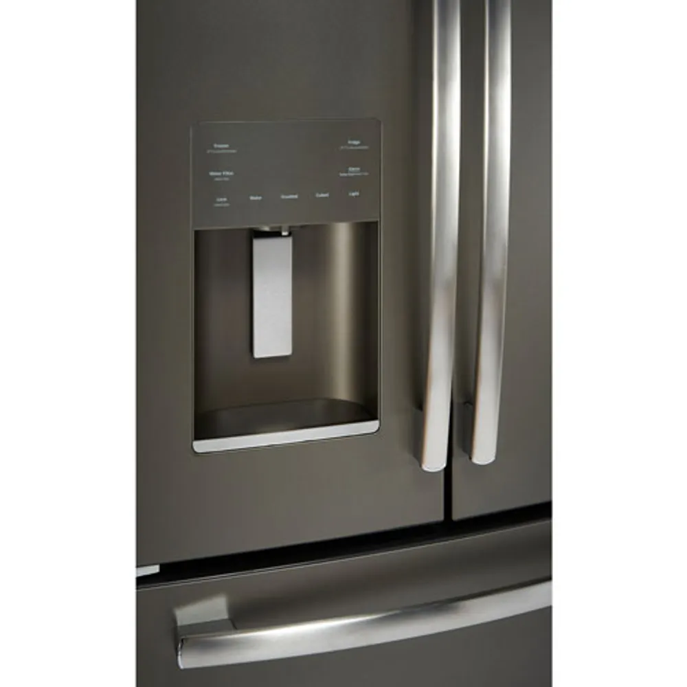 GE Profile 33" 23.8 Cu. Ft. French Door Refrigerator with LED Lighting (PFE24HMLKES) - Slate