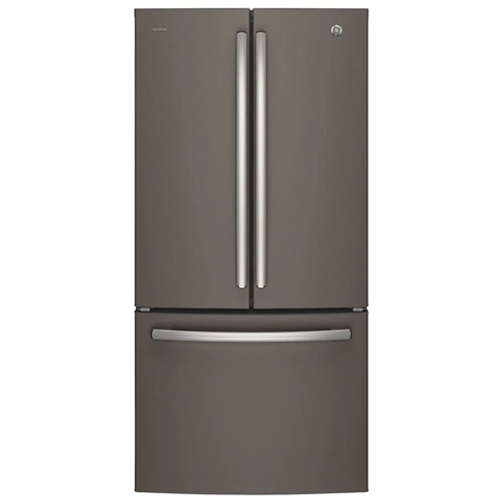 GE Profile 33" 24.8 Cu. Ft. French Door Refrigerator with Water & Ice Dispenser (PNE25NMLKES)-Slate