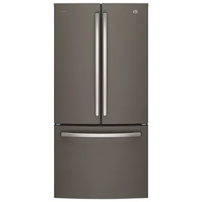 GE Profile 33" 24.8 Cu. Ft. French Door Refrigerator with Water & Ice Dispenser (PNE25NMLKES)-Slate