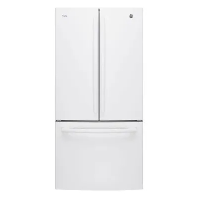 GE Profile 33" 24.8 Cu. Ft. French Door Refrigerator with Water & Ice Dispenser (PNE25NGLKWW)-White