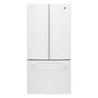 GE Profile 33" 24.8 Cu. Ft. French Door Refrigerator with Water & Ice Dispenser (PNE25NGLKWW)-White