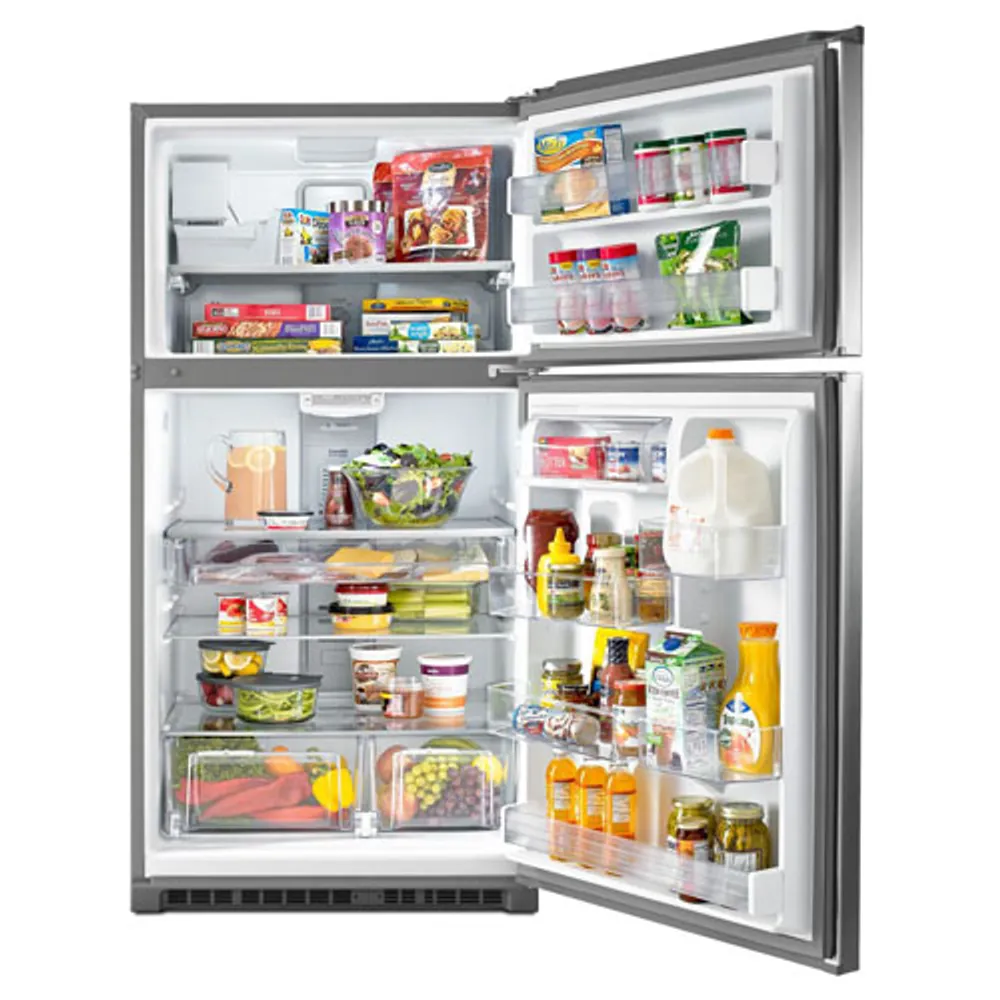 Maytag 33" 21 Cu. Ft. Top Freezer Refrigerator with LED Lighting (MRT711SMFZ) - Stainless Steel