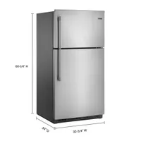 Maytag 33" 21 Cu. Ft. Top Freezer Refrigerator with LED Lighting (MRT711SMFZ) - Stainless Steel