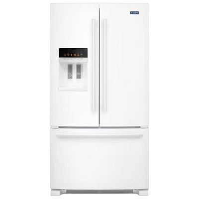 Maytag 36" 25 Cu. Ft. French Door Refrigerator with LED Lighting (MFI2570FEW) - White