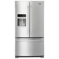 Maytag 36" 25 Cu. Ft. French Door Refrigerator with LED Lighting (MFI2570FEZ) - Stainless Steel