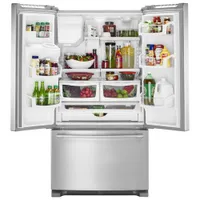 Maytag 36" 25 Cu. Ft. French Door Refrigerator with LED Lighting (MFI2570FEZ) - Stainless Steel