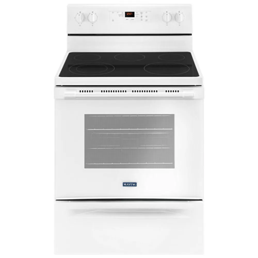 Maytag 30" 5.3 Cu. Ft. Self-Clean 5-Element Freestanding Electric Range (YMER6600FW) - White