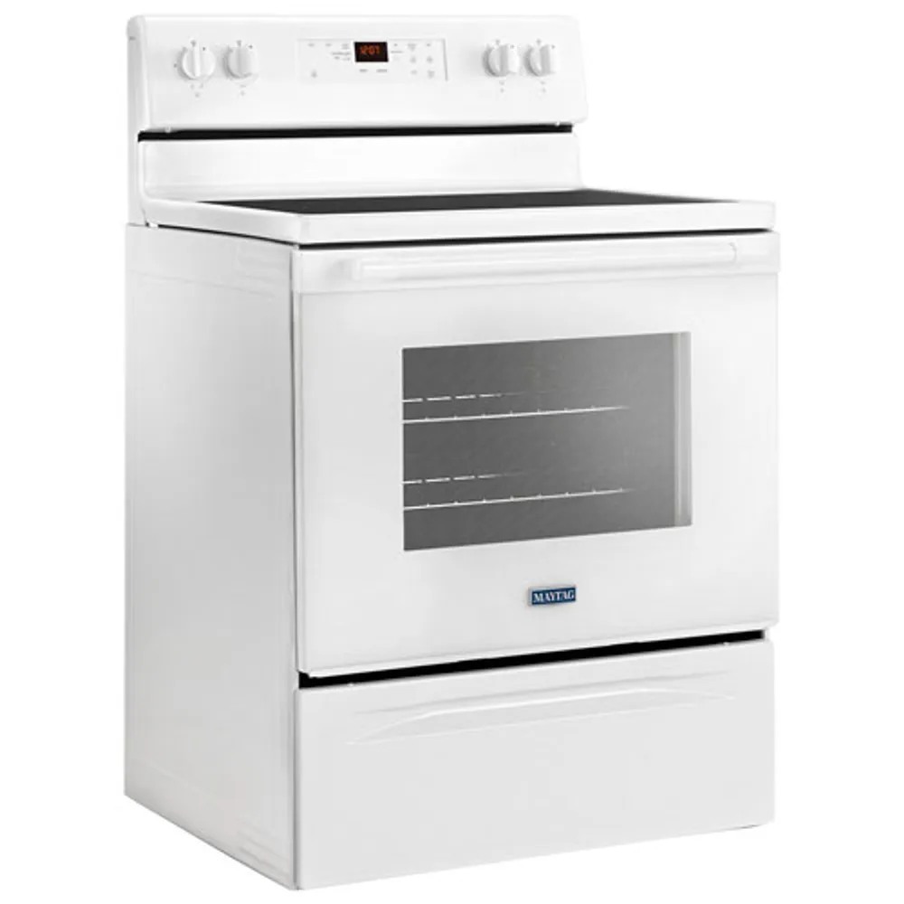 Maytag 30" 5.3 Cu. Ft. Self-Clean 5-Element Freestanding Electric Range (YMER6600FW) - White