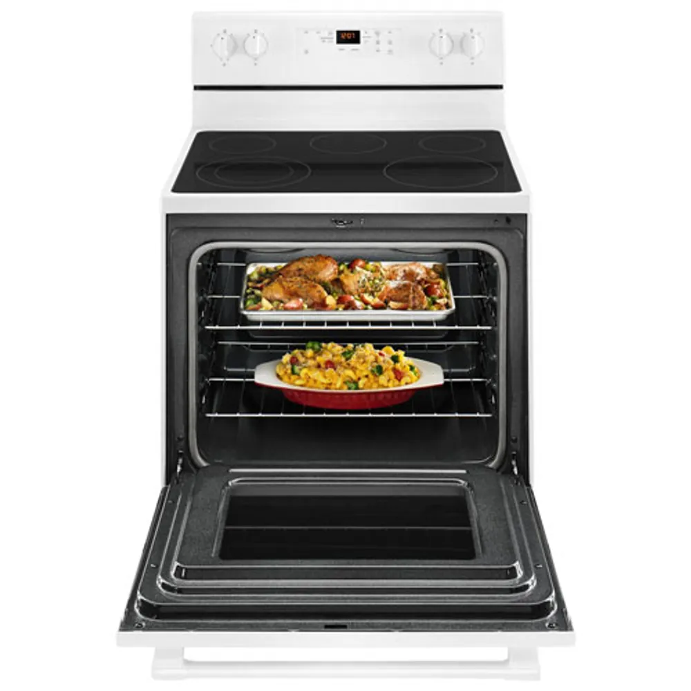 Maytag 30" 5.3 Cu. Ft. Self-Clean 5-Element Freestanding Electric Range (YMER6600FW) - White