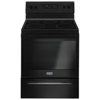 Maytag 30" 5.3 Cu. Ft. Self-Clean 5-Element Freestanding Electric Range (YMER6600FB) - Black