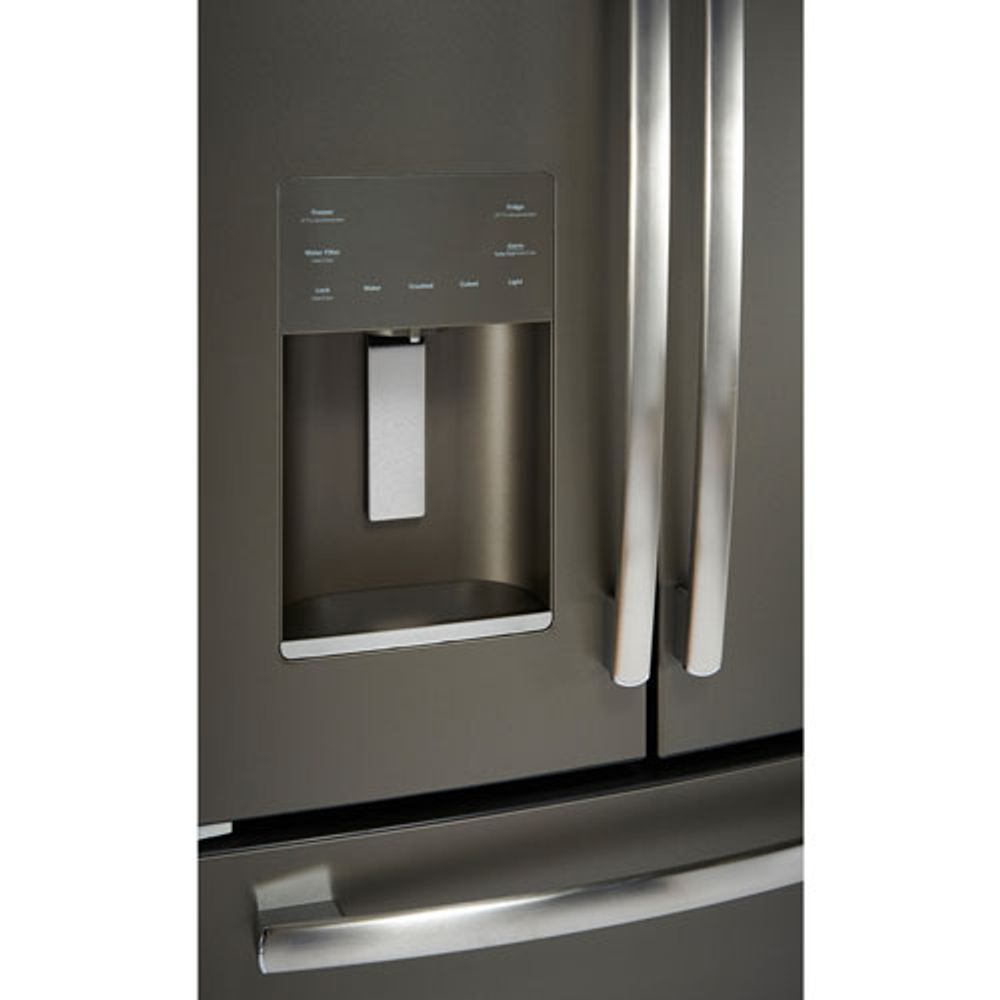 GE Profile 33" 17.5 Cu. Ft. Counter-Depth French Door Refrigerator (PYE18HMLKES) - Slate