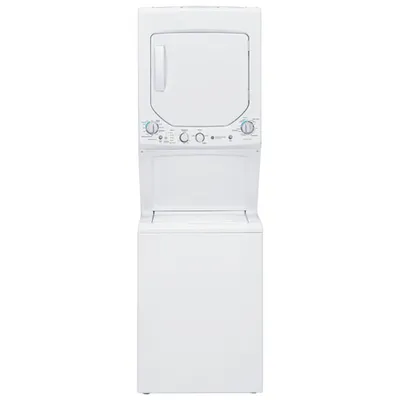 GE 2.6 Cu. Ft. Electric Washer & Dryer Laundry Centre (GUD24ESMMWW) - White