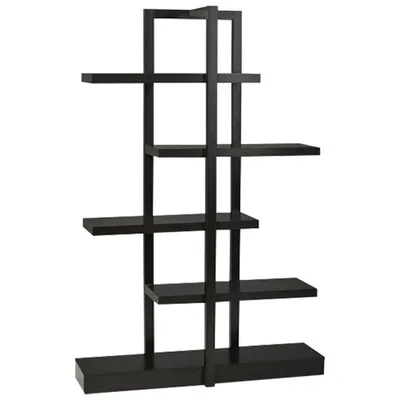 Contemporary 5-Shelf Storage Shelf - Dark Cherry