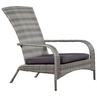 Traditional Resin Wicker Adirondack Chair - Grey