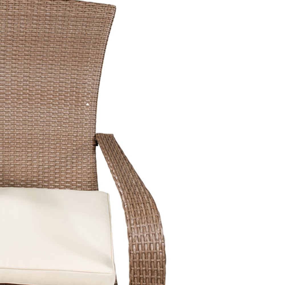 Traditional Resin Wicker Adirondack Chair - Caramel Brown