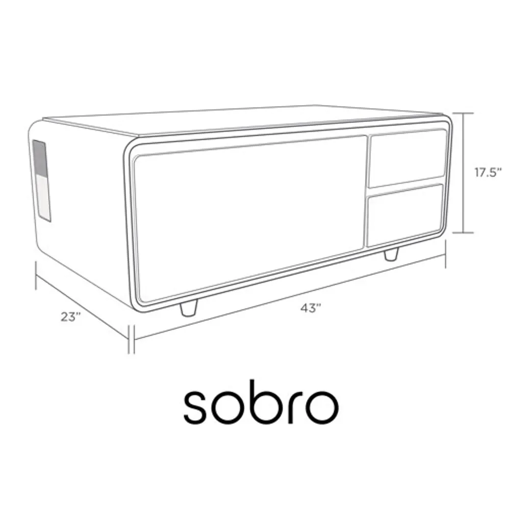 Sobro Smart Coffee Table with Refrigerated Drawer