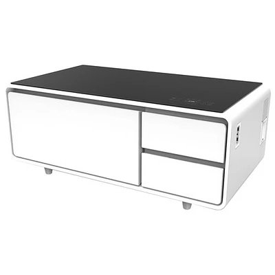 Sobro Smart Coffee Table with Refrigerated Drawer - White