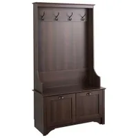 Prepac Transitional Wide 2-Cabinet Hall Tree Organizer