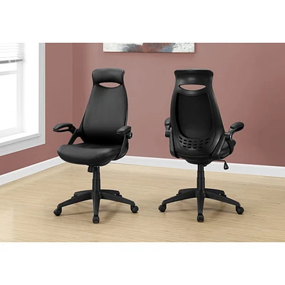 Monarch Faux Leather Executive Chair - Black