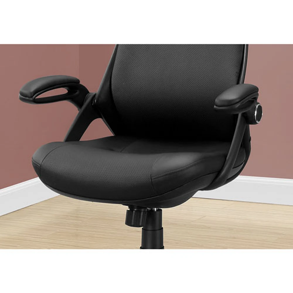 Monarch Faux Leather Executive Chair - Black