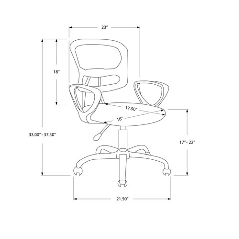 Monarch Polyester Office Chair