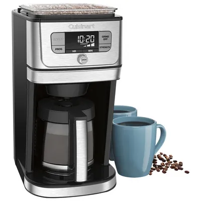 Cuisinart Automatic Burr Mill Coffee Grinder and Maker - 12-Cup - Black/Stainless Steel