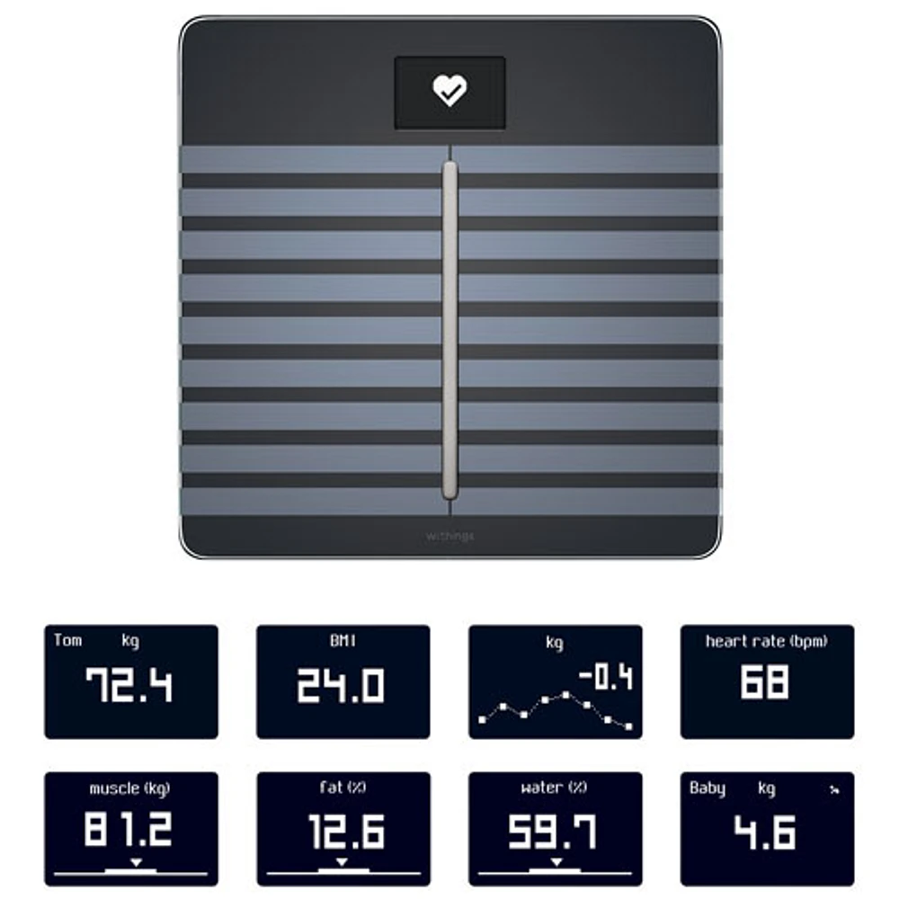 Withings Body Cardio Wi-Fi/Bluetooth Smart Scale - Black