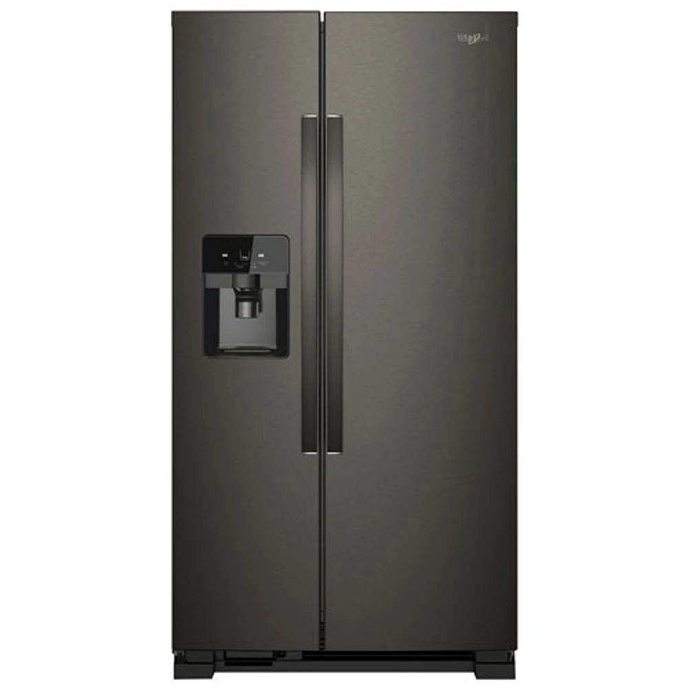 Whirlpool 34" Side-by-Side Refrigerator - Black Stainless Steel - Open Box - Perfect Condition