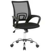 Fauteuil de bureau ergonomique à dossier mi-hauteur en maille de TygerClaw - Noir