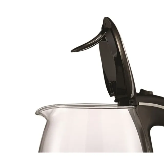 Insignia™ 1.7 L Electric Glass Kettle Clear/Black NS  - Best Buy