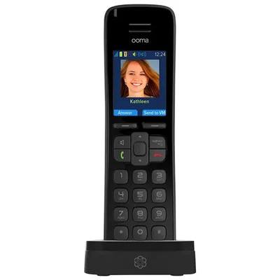 Ooma HD3 1-Handset DECT 6.0 Cordless Phone - Black