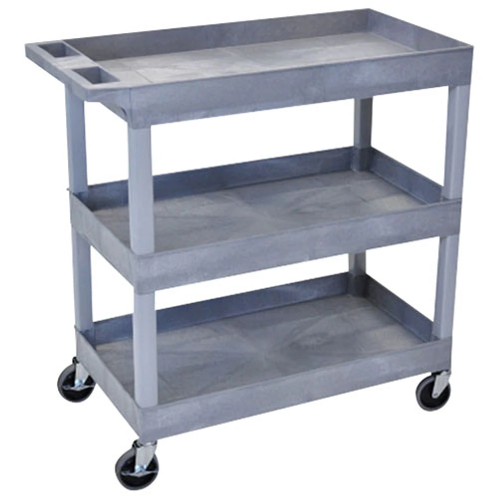 Luxor 32" x 18" 3-Shelf Tub Cart (EC111-G)