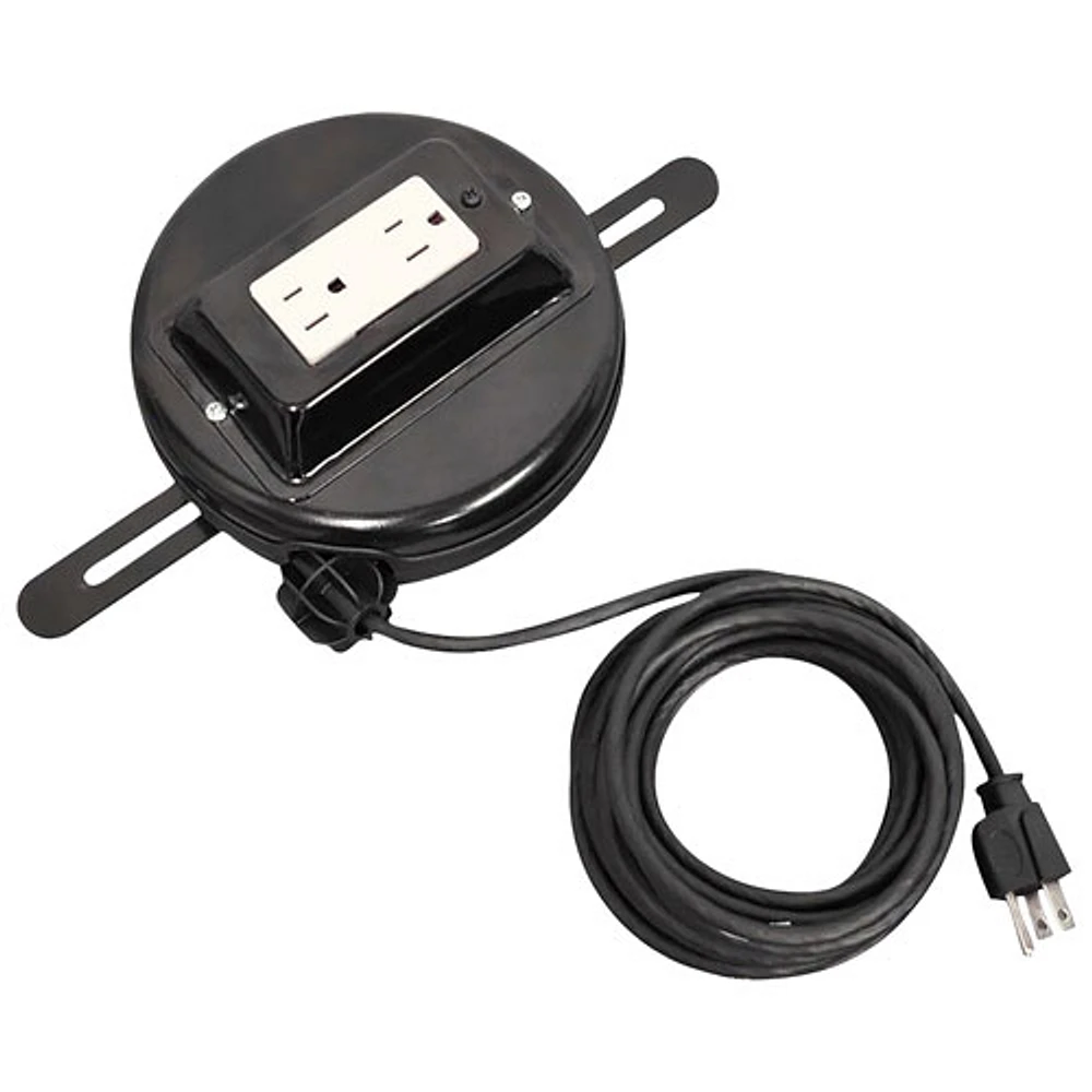 Luxor Two Outlets 20' Retractable Cord