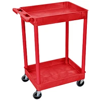 Luxor Tub Cart with Two Shelves - Red