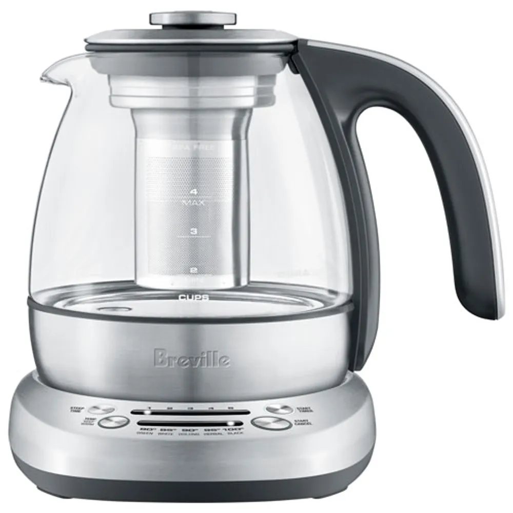 Breville Smart Tea Infuser Electric Kettle - 1L - Glass/Stainless Steel