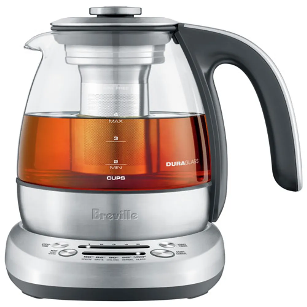 Breville Smart Tea Infuser Electric Kettle - 1L - Glass/Stainless Steel
