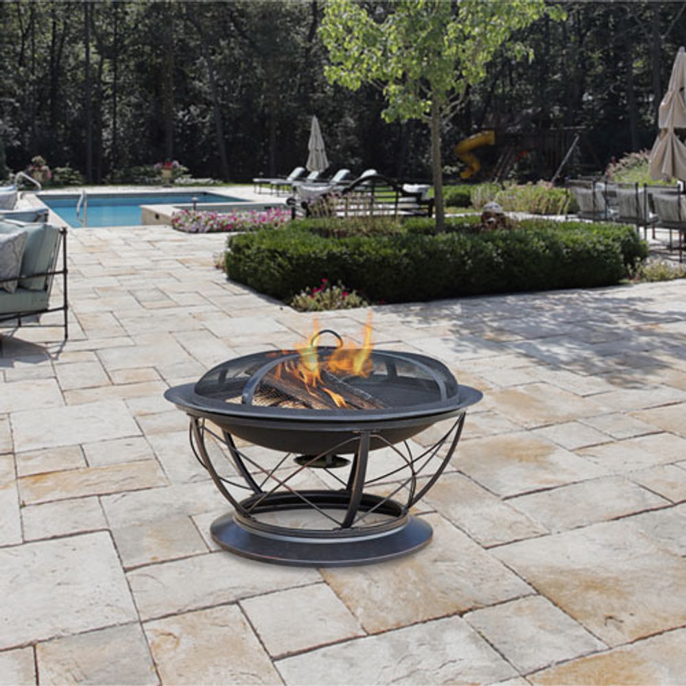 Pleasant Hearth Palmetto Freestanding Wood Burning Fire Pit