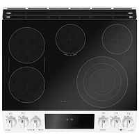 GE Profile 30" 6.3 Cu. Ft. True Convection 5-Element Slide-In Electric Range (PCS940DMWW) - White