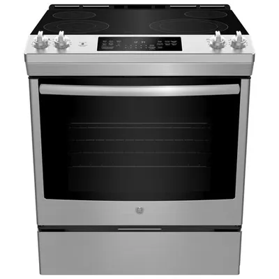 GE 30" 5.3 Cu. Ft. Fan Convection Slide-In Electric Range (JCS830SMSS) - Stainless Steel