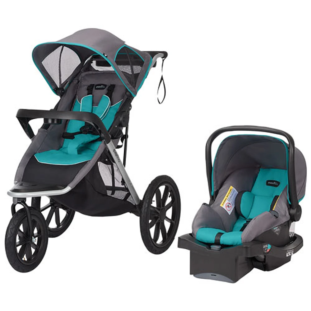 Poussette de jogging Victory Plus d'Evenflo avec siège d'auto pour bébé LiteMax - Malibu