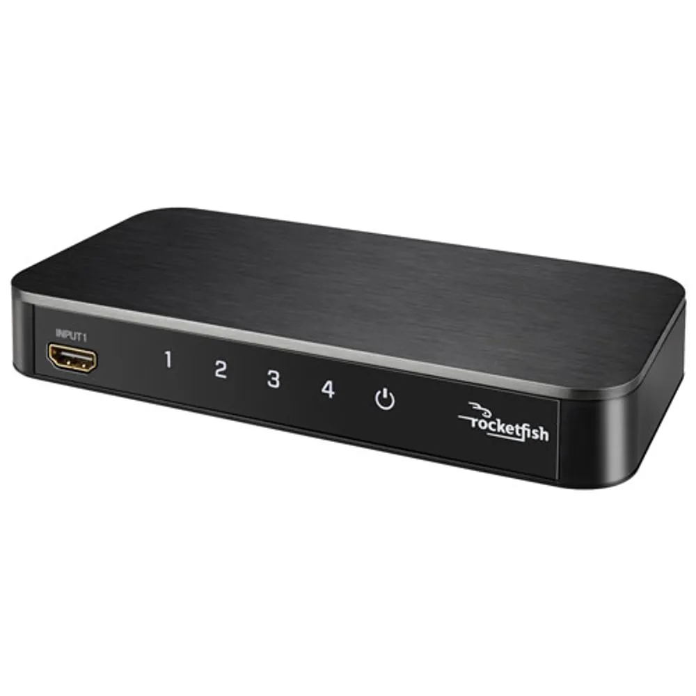 Rocketfish 4-Port 4K HDMI Switch - Black - Only at Best Buy